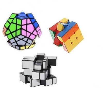 

Mayatra's Combo Of Shengshou Megaminx Black & 3x3x3 Speed Cube Silver Mirror Speed Cube(3 Pieces)