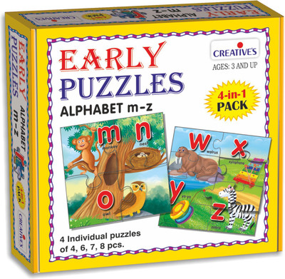 

Creatives Early Puzzles Alphabet m to z for ages 3 & above(6 Pieces)