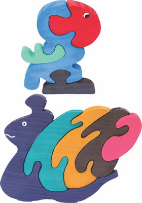 

Enigmatic Woodworks Wooden Jigsaw Puzzle Parrot + Pony Snail(2 Pieces)