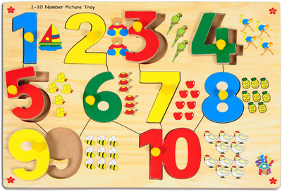 

Skillofun Skillofun Number With Picture Tray (1-10) (With Knobs)(50 Pieces)