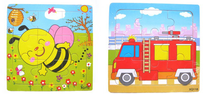 

Optimum Deal Cute Wooden Jigsaw Puzzle (P3) Learning Education Toy For Kids(2 Pieces)