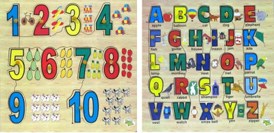 

DealBindaas Wooden Puzzle Alphabets And Numbers Combo(26 Pieces)