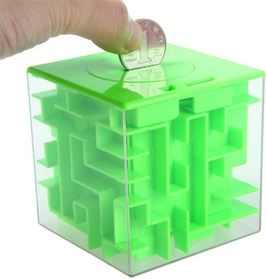 ShopperBay Maze Money Box Cube Green(1 Pieces)