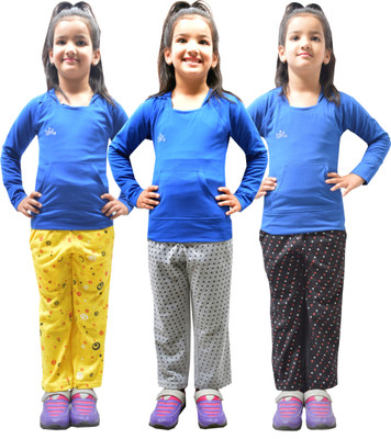 Shaun Track Pant For Girls(Multicolor)