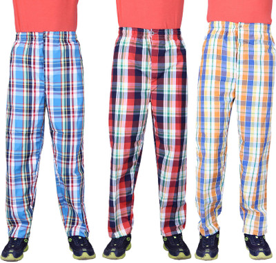 

Belmarsh Indi Men Checkered Pyjama(Pack of 3, Orange;red;turquoise