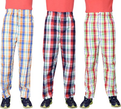 

Belmarsh Men's Checkered Pyjama(Pack of 3), Light_yellow;orange;red