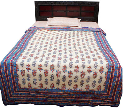 

Halowishes Floral  Comforter(Cotton, Sky Blue