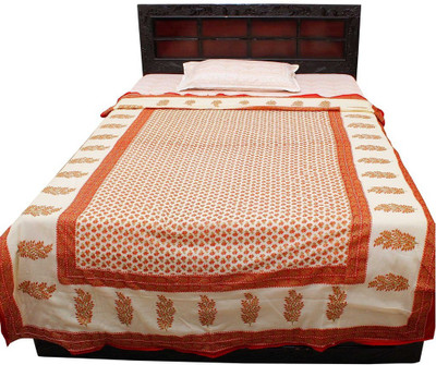 

Halowishes Floral  Comforter(Cotton, Maroon & Cream