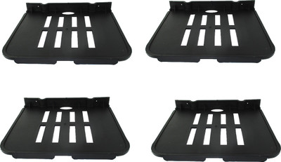 

RoyaL Indian Craft Hard PVC (Set of 4) Multipurpose Set Top Box/ Speaker Polypropylene Wall Shelf(Number of Shelves - 4, Black)