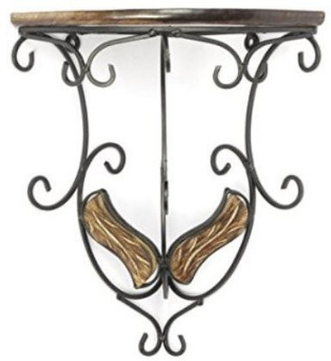

Desi Karigar Wooden, Iron Wall Shelf(Number of Shelves - 1)