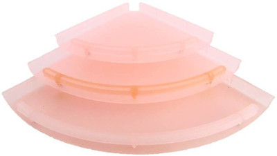 RoyaL Indian Craft Hard PVC Set of 3 Multipurpose Plastic Wall Shelf(Number of Shelves - 2, Pink)