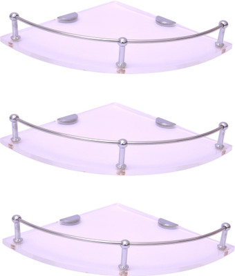 

Easyhome Furnish Acrylic Wall Shelf(Number of Shelves - 3, Clear)