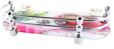 

RoyaL Indian Craft 12 By 5 Inch Floating Bracket Multi-color Glass Wall Shelf(Number of Shelves - 1, Multicolor)