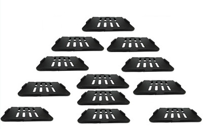 

RoyaL Indian Craft Hard Plastic (Pack of 12) Set Top Box / Speaker Plastic Wall Shelf(Number of Shelves - 12, Black)