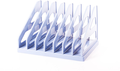 Chrome Jielisi Stationery Document Shelf Compartments Plastic Wall Shelf(Number of Shelves - 7, Blue)