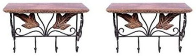 

Desi Karigar Wooden, Iron Wall Shelf(Number of Shelves - 2)