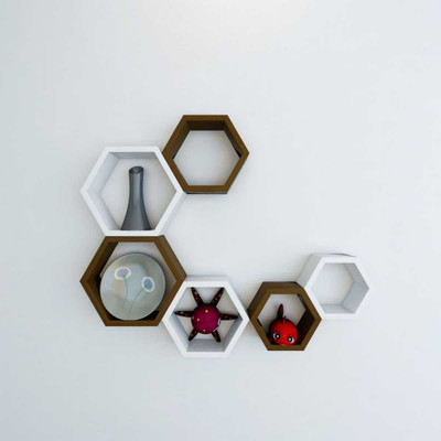 

Woodkartindia Wooden Wall Shelf(Number of Shelves - 6)