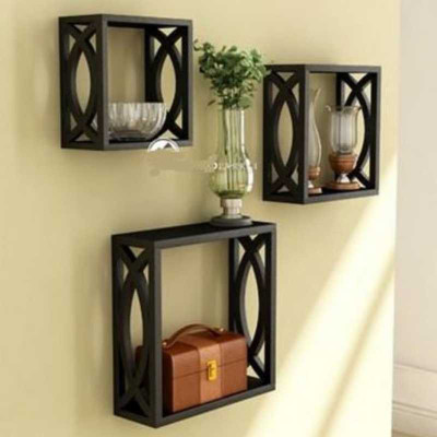 

Woodkartindia Wall Shelf Wooden Wall Shelf(Number of Shelves - 3, Black)