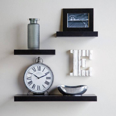 

Wooden Art & Toys Na MDF Wall Shelf(Number of Shelves - 3, Black)