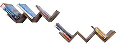 Desi Karigar Wooden Wall Shelf(Number of Shelves - 2)