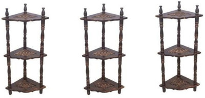 

Craftatoz Wooden Wall Shelf(Number of Shelves - 9, Brown)
