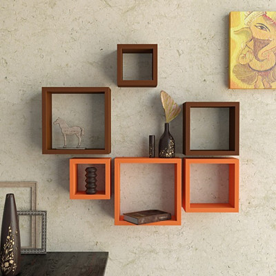 Desi Karigar MDF Wall Shelf(Number of Shelves - 6)