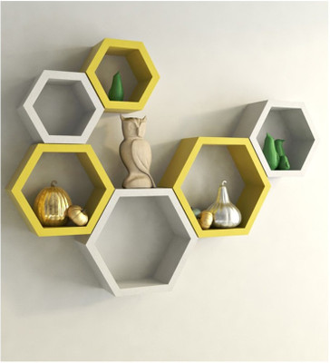 

Craftatoz Wooden Wall Shelf(Number of Shelves - 6)