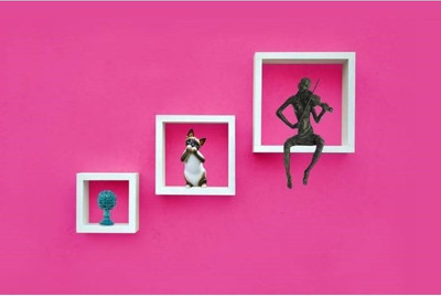 

Wooden Art & Toys Na MDF Wall Shelf(Number of Shelves - 3, White)