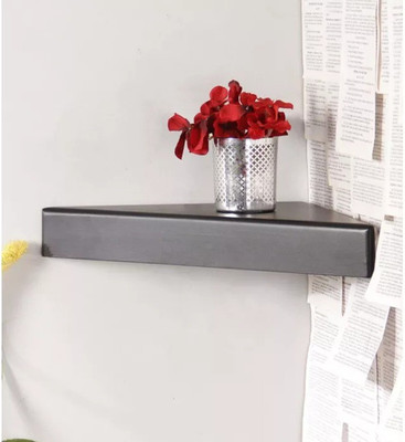 

Onlineshoppee Corner MDF Wall Shelf(Number of Shelves - 1, Black)