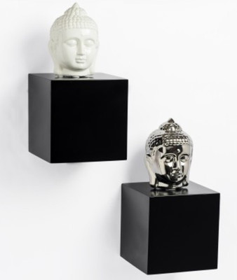 

Onlineshoppee MDF Wall Shelf Wooden Wall Shelf(Number of Shelves - 2, Black)