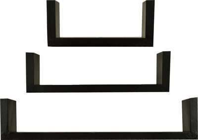 

Loxia Wooden Wall Shelf(Number of Shelves - 3, Brown)