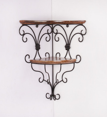 

Onlineshoppee Wooden Wall Shelf(Number of Shelves - 2, Brown)