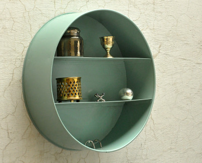 

Logam Metal Sphere Sky Blue Iron Wall Shelf(Number of Shelves - 2, Blue)