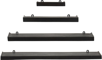 

La Stella Wooden Wall Shelf(Number of Shelves - 4, Black)