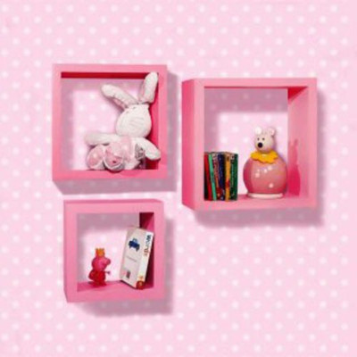

Decorhand MDF Wall Shelf(Number of Shelves - 3, Pink)