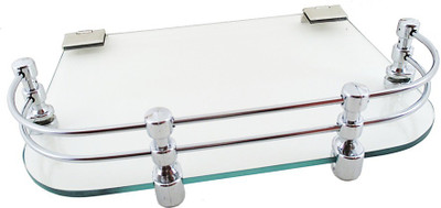 

RoyaL Indian Craft 12 By 9 Inch Multipurpose Floating Glass Wall Shelf(Number of Shelves - 1, Clear)