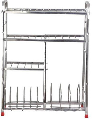 

Maharaja Dish Kitchen Rack Steel Wall Shelf(Number of Shelves - 5, Steel)