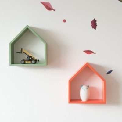 

The New Look Wooden Wall Shelf(Number of Shelves - 2, Green, Orange)