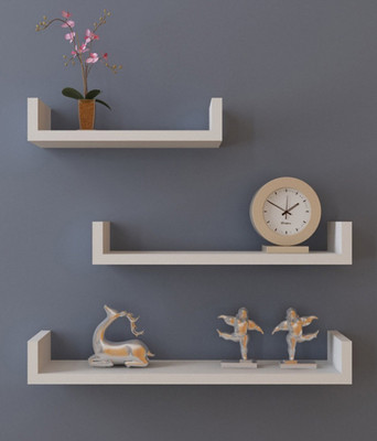 

Craftatoz MDF Wall Shelf(Number of Shelves - 3)