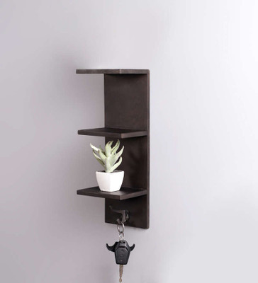 

La Stella Wooden Wall Shelf(Number of Shelves - 3, Brown)