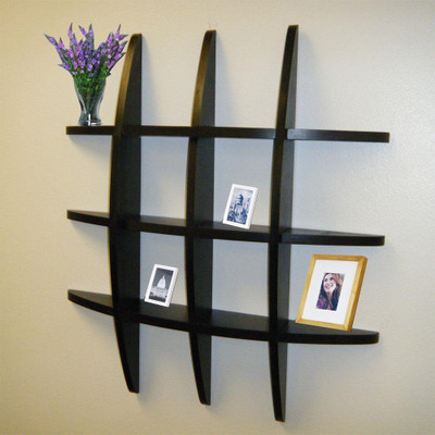 

The New Look mw11bk Wooden Wall Shelf(Number of Shelves - 3, Black)