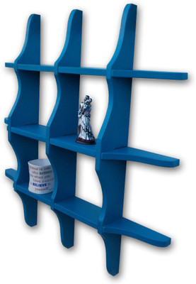

BM Wood Furniture GLOB SHEF BLUE Wooden Wall Shelf(Number of Shelves - 12, Blue)