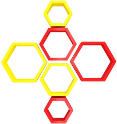 

VAS Collection Home MDF Wall Shelf(Number of Shelves - 6, Red, Yellow)