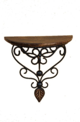 

Zuniq Wooden, Cast Iron Wall Shelf(Number of Shelves - 1, Black, Brown)