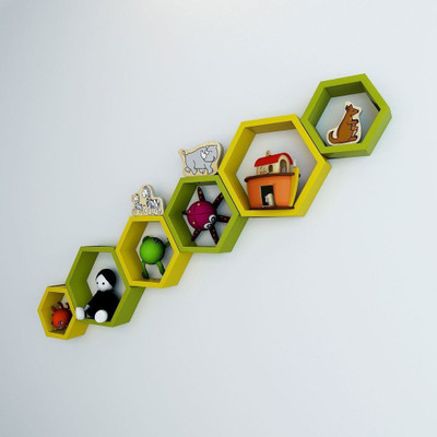 

Desi Karigar MDF Wall Shelf(Number of Shelves - 6)