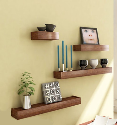 

Decorhand Wooden Wall Shelf(Number of Shelves - 4, Brown)