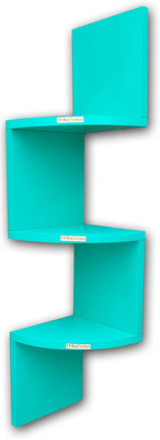 

BM Wood Furniture 3 Tiyer Corner Wooden Wall Shelf(Number of Shelves - 3, Green)