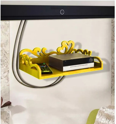 

Onlineshoppee Set Top Box Holder cum Remote Organizer MDF Wall Shelf(Number of Shelves - 1, Yellow)