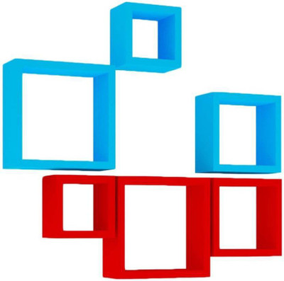 

VAS Collection Home MDF Wall Shelf(Number of Shelves - 6, Blue, Red)