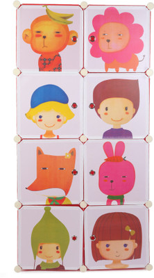 

Chrome Compartment Kids Polypropylene Wall Shelf(Number of Shelves - 8, Red)